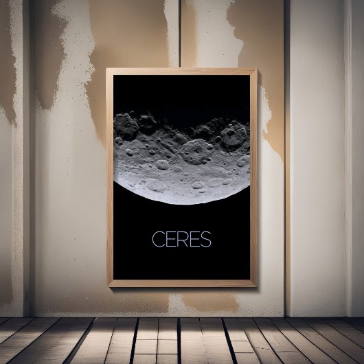 Ruimtevaart, zonnestelsel, dwergplaneet Ceres Poster