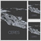 Ruimtevaart, zonnestelsel, dwergplaneet Ceres Sticker (Voorkant)