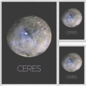Ruimtevaart, zonnestelsel, dwergplaneet Ceres Sticker (Voorkant)