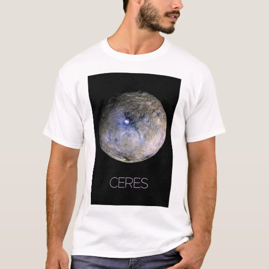 Ruimtevaart, zonnestelsel, dwergplaneet Ceres T-shirt (Voorkant)