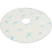 Ruimtevaartachtig Turquoise Starbursts Tree Skirt Kerstboom Rok (Gekanteld)