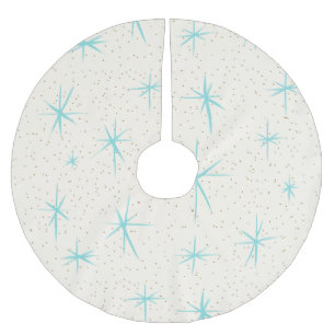 Ruimtevaartachtig Turquoise Starbursts Tree Skirt Kerstboom Rok
