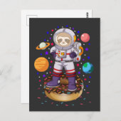 Ruimtevaartachtige astronaut Galaxy Planet Donut S Briefkaart (Voorkant / Achterkant)
