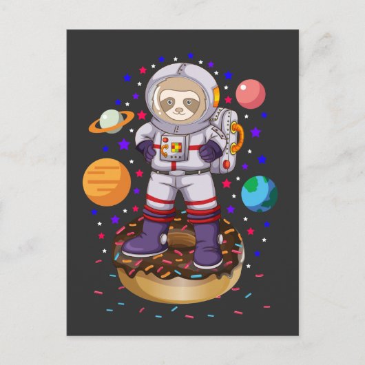 Ruimtevaartachtige astronaut Galaxy Planet Donut S Briefkaart (Voorkant)