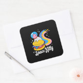 Ruimtevaartakt Vierkante Sticker (Envelop)