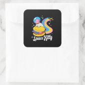 Ruimtevaartakt Vierkante Sticker (Tas)