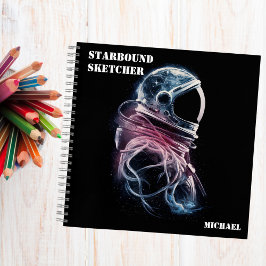 Ruimtevaartastronaut, Astronomie, Custom Sketchboo Notitieboek