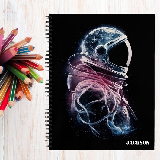 Ruimtevaartastronaut, Astronomie, Kleurrijke Custo Notitieboek