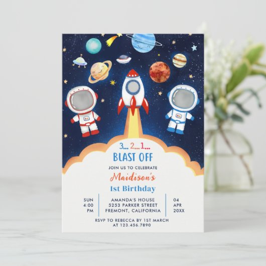 Ruimtevaartastronaut Elke ouderdag Kaart (Staand voorkant)