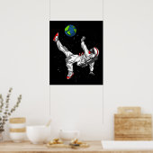 Ruimtevaartastronaut Football Cosmic Poster (Keuken)