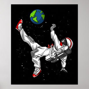 Ruimtevaartastronaut Football Cosmic Poster