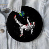 Ruimtevaartastronaut Football Cosmic Ronde Button 6,0 Cm (In situ)
