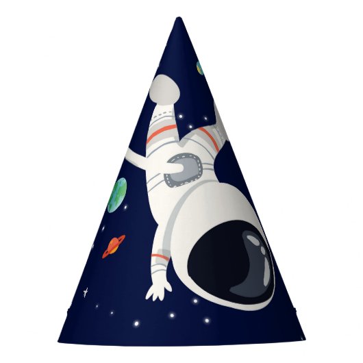 Ruimtevaartastronaut Galaxy Planeten Zon Aarde Feesthoedjes (Voorkant)