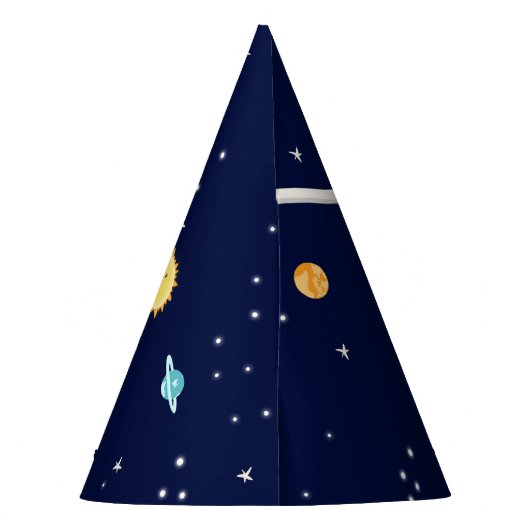 Ruimtevaartastronaut Galaxy Planeten Zon Aarde Feesthoedjes (Achterkant)