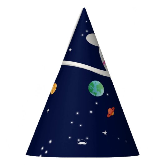 Ruimtevaartastronaut Galaxy Planeten Zon Aarde Feesthoedjes (Links)