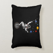 Ruimtevaartastronaut Juggling Planeten Cosmische a Accent Kussen (Voorkant(Verticaal))