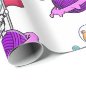 Ruimtevaartastronaut kattenpapier met onmiddellijk cadeaupapier (Rol Hoek)