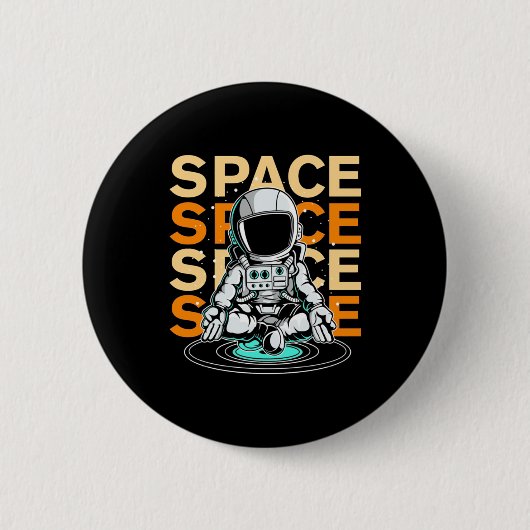 Ruimtevaartastronaut Ronde Button 5,7 Cm (Voorkant)