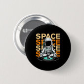 Ruimtevaartastronaut Ronde Button 5,7 Cm (Voorkant /achterkant)