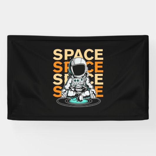 Ruimtevaartastronaut Spandoek (Horizontaal)