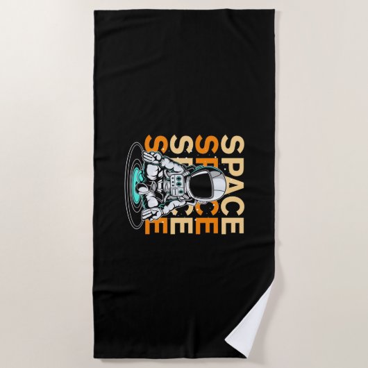 Ruimtevaartastronaut Strandlaken (Voorkant)