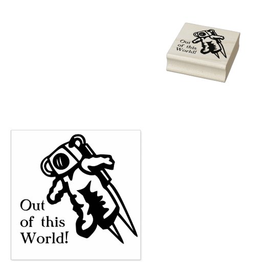 Ruimtevaartastronautendocent A Plus Rubberstempel (Gestempeld)