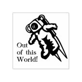 Ruimtevaartastronautendocent A Plus Rubberstempel (Afrduk)