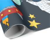 Ruimtevaartastronautenpapier Cadeaupapier (Rol Hoek)