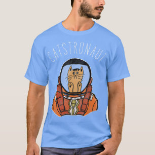 Ruimtevaartastronautkat T Shirt Funny Cute Drawing