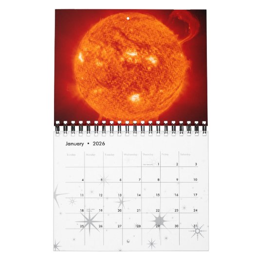Ruimtevaartastronomie van zonnestelsel 2019 kalender (Jan 2026)