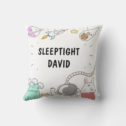 ruimtevaartastronouts illustratiekussen kussen (Achterkant)