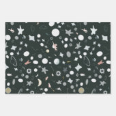 RuimtevaartDinos Wrapping van vlakke plaat set van Inpakpapier Vel (Voorkant 2)