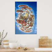 Ruimtevaartdisintegratie Poster (Keuken)