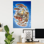 Ruimtevaartdisintegratie Poster (Thuiskantoor)