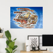 Ruimtevaartdisintegratie Poster (Thuiskantoor)