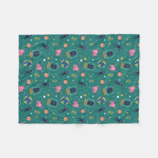 Ruimtevaarten Fleece Deken (Voorkant (Horizontaal))