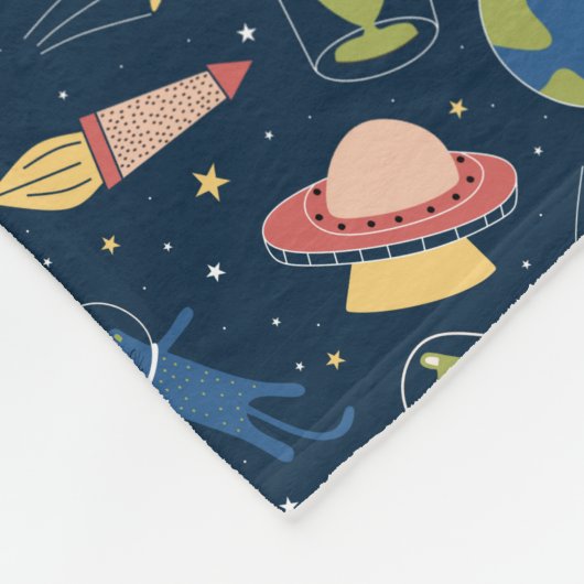 Ruimtevaarten Fleece Deken (Hoek)
