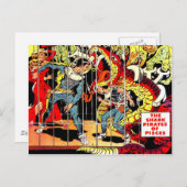 Ruimtevaarten vechten tegen Alien Science Fiction Briefkaart (Voorkant / Achterkant)