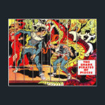 Ruimtevaarten vechten tegen Alien Science Fiction Briefkaart<br><div class="desc">Ruimtevaarders vechten tegen Alien Science Fiction  Science Fiction,  Horror,  and Fantasy Illustration Art. Fantastisch collectie retro comic book art beschikbaar op t-shirts,  petten,  fridge magneten,  spelden,  knoppen,  wenskaarten,  briefkaarten,  tassen,  deksels,  handdoeken,  sierpotten,  mokken,  waterflessen en nog veel meer boeiende cadeauideeën.  Beschikbare groothandel.</div>