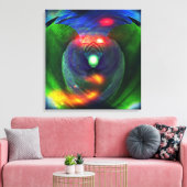 Ruimtevaarten / vogel van op de prooi gevlekt doek canvas afdruk (Insitu (Woonkamer))