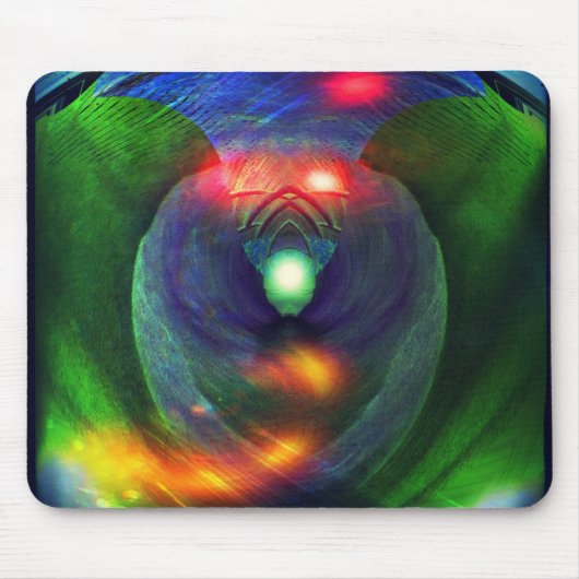Ruimtevaarten/vogel van Prey Mousepad Muismat (Voorkant)