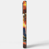 Ruimtevaartgalaxy Cat Riding Tiger op Pizza Case-Mate iPhone Case (Achterkant / Links)