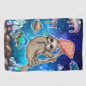 RuimtevaartGalaxy Slote kosmische paddenstoelen me Golfhanddoek (Horizontaal)