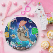 RuimtevaartGalaxy Slote kosmische paddenstoelen me Papieren Bordje (Feest)