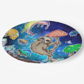 RuimtevaartGalaxy Slote kosmische paddenstoelen me Papieren Bordje (Gekanteld)