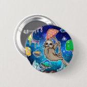 RuimtevaartGalaxy Slote kosmische paddenstoelen me Ronde Button 5,7 Cm (Voorkant /achterkant)