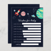 Ruimtevaartgalaxy Wishes voor Baby Kaart (Voorkant / Achterkant)