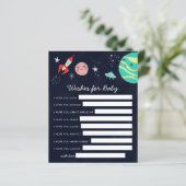 Ruimtevaartgalaxy Wishes voor Baby Kaart (Staand voorkant)