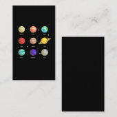 Ruimtevaartgalaxy Zonneplanten Venus Mars Jupiter  Visitekaartje (Voorkant / Achterkant)