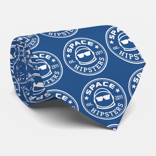 Ruimtevaarthipsters Logo Stropdas (Opgerold)